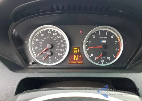 2007 BMW M6 z USA, uszkodzony, nr VIN WBSEK93577CS32284